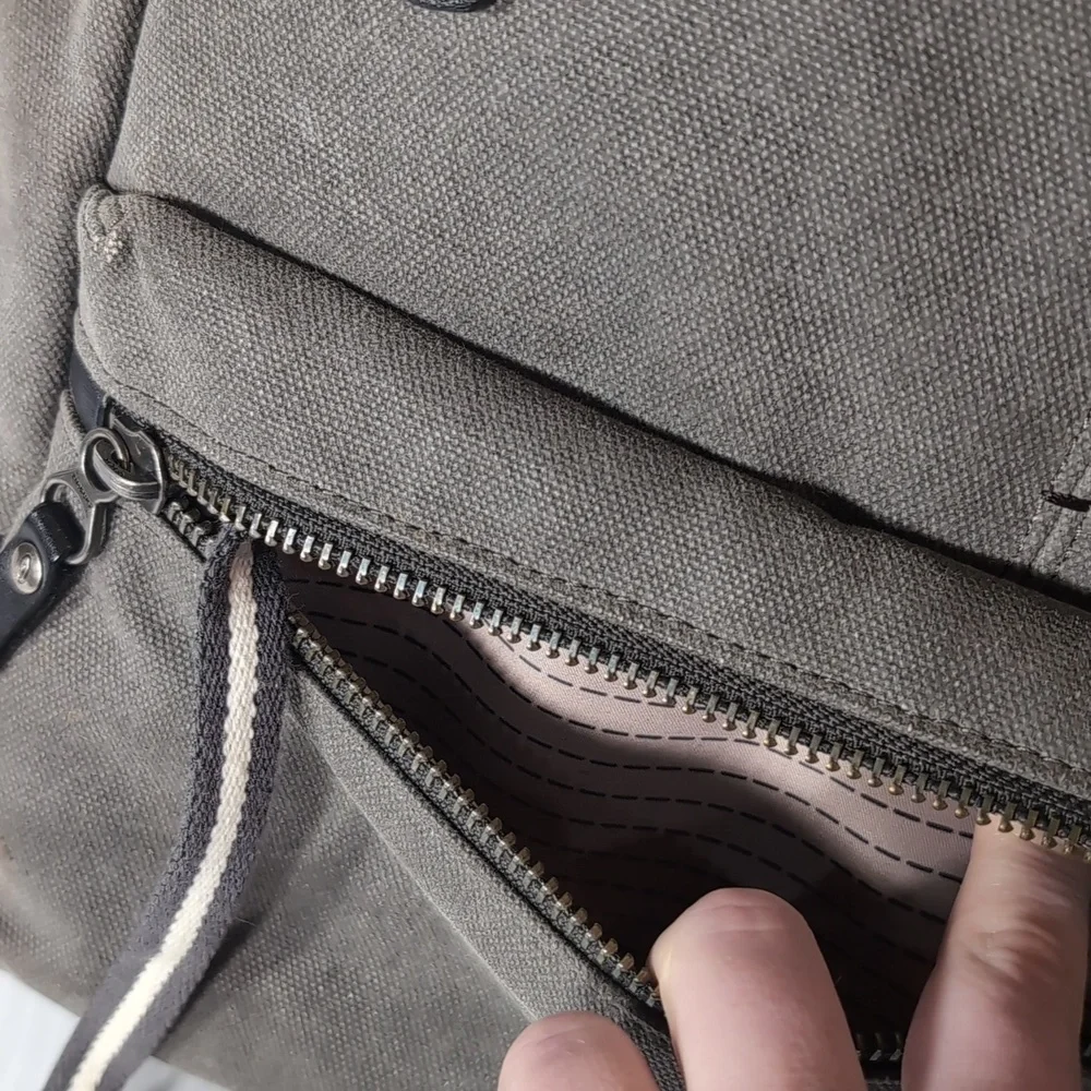 Timbuk2 Charcoal and Black Men's Backpack Trailer Casual Leather Canvas